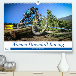 Women Downhill Racing (Premium, hochwertiger DIN A2 Wandkalender 2023, Kunstdruck in Hochglanz) von Fitkau,  Arne