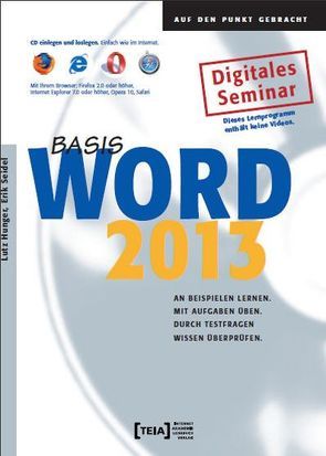 Word 2013 Basis von Hunger,  Lutz, Seidel,  Erik