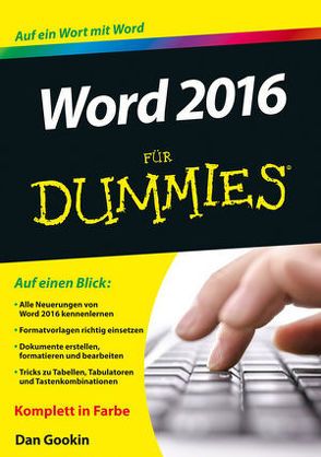 Word 2016 für Dummies von Gookin,  Dan, Thomas,  Marion