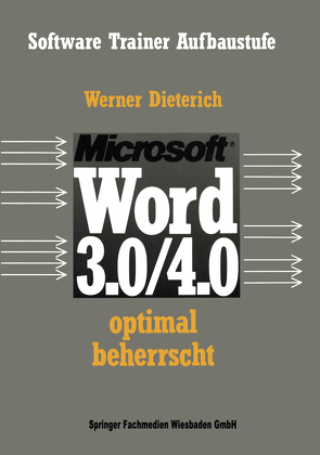 Word 3.0/4.0 optimal beherrscht von Dieterich,  Werner