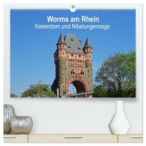 Worms am Rhein – Kaiserdom und Nibelungensage (hochwertiger Premium Wandkalender 2024 DIN A2 quer), Kunstdruck in Hochglanz von Andersen,  Ilona
