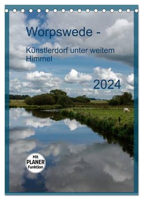 Worpswede – Künstlerdorf unter weitem Himmel (Tischkalender 2024 DIN A5 hoch), CALVENDO Monatskalender von Blome,  Dietmar