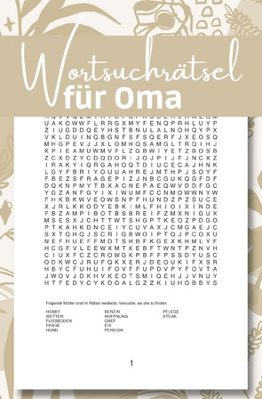 Wortsuchrätsel für Oma von Frangoro,  Isantina