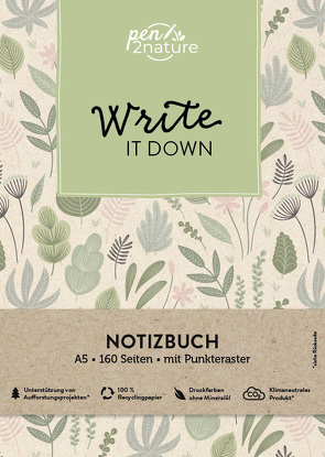 Write It Down – Nachhaltiges Notizbuch in A5 mit wunderschönem Cover