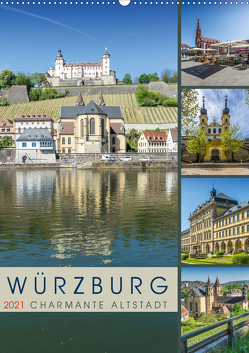 WÜRZBURG Charmante Altstadt (Wandkalender 2021 DIN A2 hoch) von Viola,  Melanie