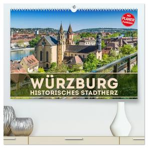 WÜRZBURG Historisches Stadtherz (hochwertiger Premium Wandkalender 2024 DIN A2 quer), Kunstdruck in Hochglanz von Viola,  Melanie