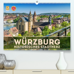 WÜRZBURG Historisches Stadtherz (Premium, hochwertiger DIN A2 Wandkalender 2023, Kunstdruck in Hochglanz) von Viola,  Melanie