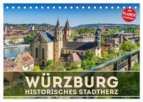 WÜRZBURG Historisches Stadtherz (Tischkalender 2024 DIN A5 quer), CALVENDO Monatskalender von Viola,  Melanie