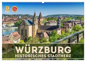 WÜRZBURG Historisches Stadtherz (Wandkalender 2024 DIN A2 quer), CALVENDO Monatskalender von Viola,  Melanie