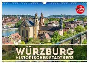 WÜRZBURG Historisches Stadtherz (Wandkalender 2024 DIN A3 quer), CALVENDO Monatskalender von Viola,  Melanie