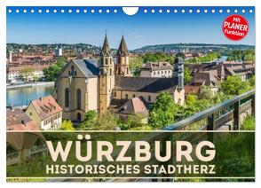 WÜRZBURG Historisches Stadtherz (Wandkalender 2024 DIN A4 quer), CALVENDO Monatskalender von Viola,  Melanie