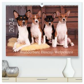 Wunderbare Basenji Welpenzeit (hochwertiger Premium Wandkalender 2024 DIN A2 quer), Kunstdruck in Hochglanz von Joswig,  Angelika