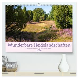 Wunderbare Heidelandschaften (hochwertiger Premium Wandkalender 2024 DIN A2 quer), Kunstdruck in Hochglanz von Rettig,  Jessie