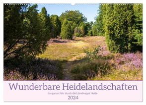 Wunderbare Heidelandschaften (Wandkalender 2024 DIN A2 quer), CALVENDO Monatskalender von Rettig,  Jessie
