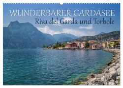 WUNDERBARER GARDASEE Riva del Garda und Torbole (Wandkalender 2024 DIN A2 quer), CALVENDO Monatskalender von Viola,  Melanie