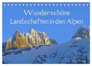 Wunderschöne Landschaften in den Alpen (Tischkalender 2024 DIN A5 quer), CALVENDO Monatskalender von Grimm,  Felix