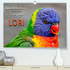 Wunderschöne Papageien – Lori (Premium, hochwertiger DIN A2 Wandkalender 2023, Kunstdruck in Hochglanz) von Roder,  Peter