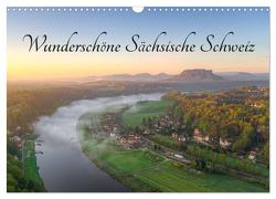 Wunderschöne Sächsische Schweiz (Wandkalender 2024 DIN A3 quer), CALVENDO Monatskalender von Valjak,  Michael