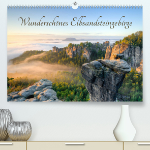 Wunderschönes Elbsandsteingebirge (Premium, hochwertiger DIN A2 Wandkalender 2022, Kunstdruck in Hochglanz) von Valjak,  Michael