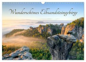 Wunderschönes Elbsandsteingebirge (Wandkalender 2024 DIN A3 quer), CALVENDO Monatskalender von Valjak,  Michael