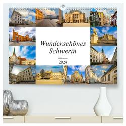 Wunderschönes Schwerin (hochwertiger Premium Wandkalender 2024 DIN A2 quer), Kunstdruck in Hochglanz von Meutzner,  Dirk