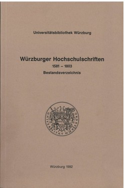 Würzburger Hochschulschriften von Mälzer,  Gottfried