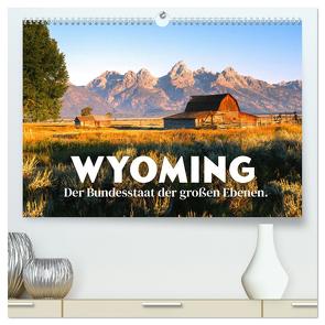 Wyoming – Der Bundesstaat der großen Ebenen. (hochwertiger Premium Wandkalender 2024 DIN A2 quer), Kunstdruck in Hochglanz von SF,  SF