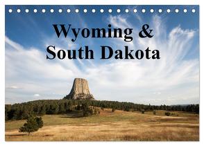 Wyoming & South Dakota (Tischkalender 2024 DIN A5 quer), CALVENDO Monatskalender von Wörndl,  Wolfgang