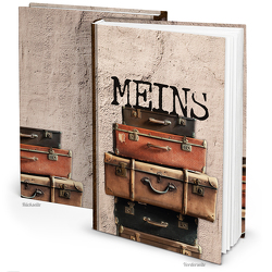 XXL Notizbuch „MEINS“ ALTE KOFFER (Hardcover A4, Blankoseiten)