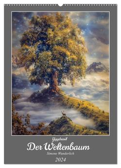 Yggdrasil – Der Baum des Lebens (Wandkalender 2024 DIN A2 hoch), CALVENDO Monatskalender von Wunderlich,  Simone