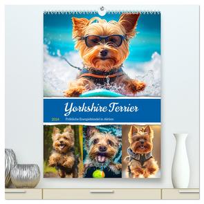 Yorkshire Terrier. Fröhliche Energiebündel in Aktion (hochwertiger Premium Wandkalender 2024 DIN A2 hoch), Kunstdruck in Hochglanz von Hurley,  Rose