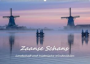 Zaanse Schans – Landschaft und historische Windmühlen (Wandkalender 2018 DIN A2 quer) von Hackstein,  Bettina