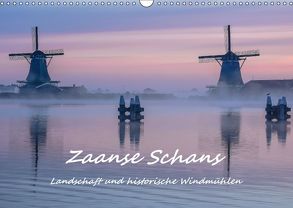 Zaanse Schans – Landschaft und historische Windmühlen (Wandkalender 2018 DIN A3 quer) von Hackstein,  Bettina