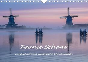 Zaanse Schans – Landschaft und historische Windmühlen (Wandkalender 2018 DIN A4 quer) von Hackstein,  Bettina