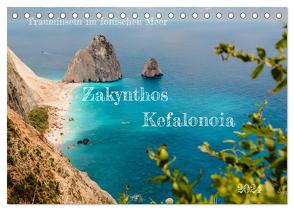 Zakynthos und Kefalonia Trauminseln im Ionischen Meer (Tischkalender 2024 DIN A5 quer), CALVENDO Monatskalender von Hans Steffl,  Mike