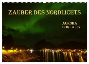 Zauber des Nordlichts – Aurora borealis (Wandkalender 2024 DIN A2 quer), CALVENDO Monatskalender von GUGIGEI,  GUGIGEI