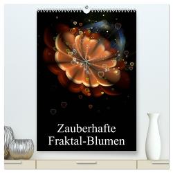 Zauberhafte Fraktal-Blumen (hochwertiger Premium Wandkalender 2024 DIN A2 hoch), Kunstdruck in Hochglanz von Gaymard,  Alain