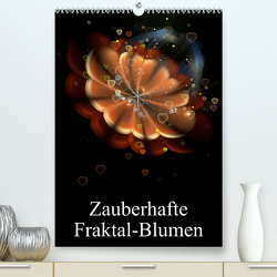 Zauberhafte Fraktal-Blumen (Premium, hochwertiger DIN A2 Wandkalender 2023, Kunstdruck in Hochglanz) von Gaymard,  Alain