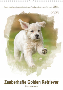 Zauberhafte Golden Retriever (Wandkalender 2024 DIN A3 hoch), CALVENDO Monatskalender von Wrede - Wredefotografie,  Martina