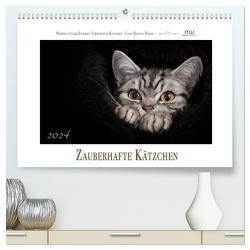 Zauberhafte Kätzchen (hochwertiger Premium Wandkalender 2024 DIN A2 quer), Kunstdruck in Hochglanz von Wrede,  Martina