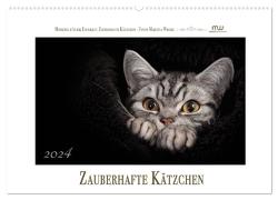Zauberhafte Kätzchen (Wandkalender 2024 DIN A2 quer), CALVENDO Monatskalender von Wrede,  Martina