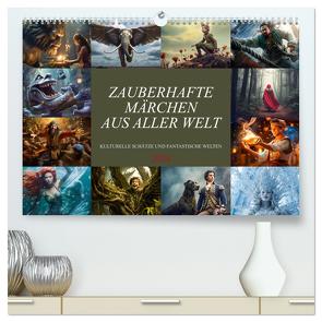 Zauberhafte Märchen aus aller Welt (hochwertiger Premium Wandkalender 2024 DIN A2 quer), Kunstdruck in Hochglanz von Meutzner,  Dirk