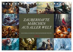 Zauberhafte Märchen aus aller Welt (Tischkalender 2024 DIN A5 quer), CALVENDO Monatskalender von Meutzner,  Dirk