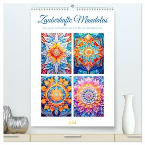 Zauberhafte Mandalas (hochwertiger Premium Wandkalender 2024 DIN A2 hoch), Kunstdruck in Hochglanz von Gierok-Latniak,  Steffen