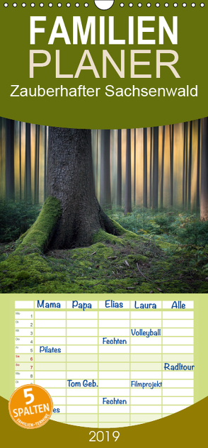 Zauberhafter Sachsenwald – Familienplaner hoch (Wandkalender 2019 , 21 cm x 45 cm, hoch) von Meyerdierks,  Carsten