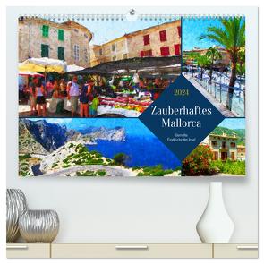 Zauberhaftes Mallorca – Gemalte Eindrücke der Insel (hochwertiger Premium Wandkalender 2024 DIN A2 quer), Kunstdruck in Hochglanz von Frost,  Anja