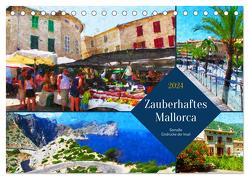 Zauberhaftes Mallorca – Gemalte Eindrücke der Insel (Tischkalender 2024 DIN A5 quer), CALVENDO Monatskalender von Frost,  Anja