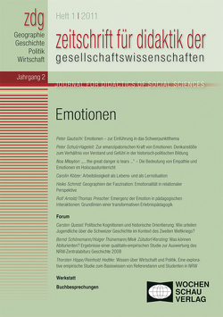 ZDG 1/2011, Emotionen von Gautschi,  Peter, Sander,  Wolfgang, Thode-Jüchtern,  Tilman, Weber,  Birgit