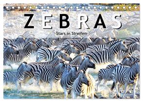 Zebras, Stars in Streifen (Tischkalender 2024 DIN A5 quer), CALVENDO Monatskalender von Styppa,  Robert