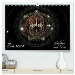 Zeit 2024 – Grafiken und Zitate (hochwertiger Premium Wandkalender 2024 DIN A2 quer), Kunstdruck in Hochglanz von Schmitt,  Georg